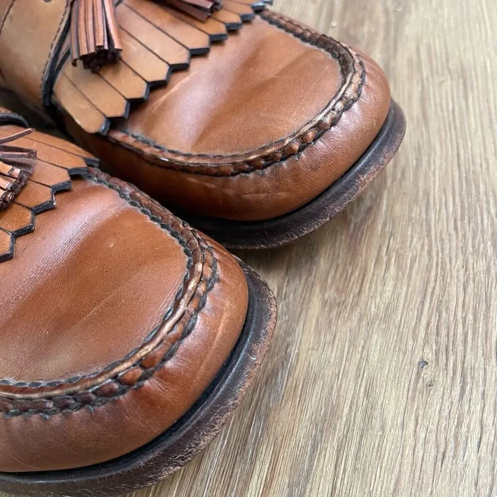 Allen Edmonds Kiltie Tassel Loafer Chestnut Tan Leather 42044 $425 10.5